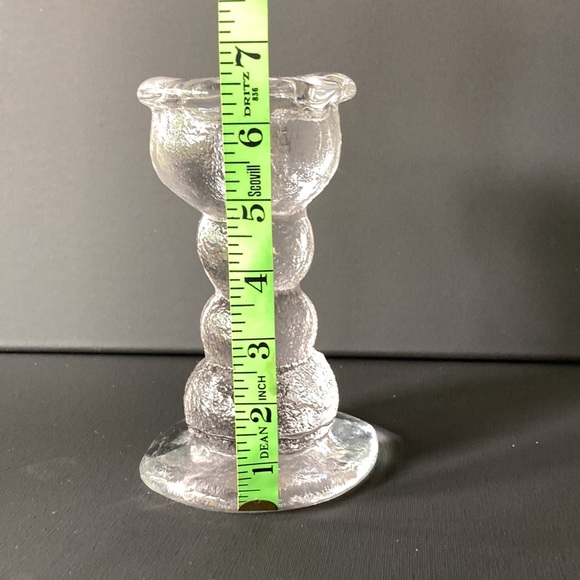 Vintage Pertti Santalahti Humppila Clear Glass Candle Holder - Picture 3 of 6